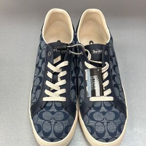 Coach Navy and Cream Sneakers